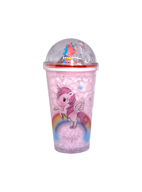 Unicorn with Colorful Bubbles BPA Free Double Wall Travel Mug 500ML