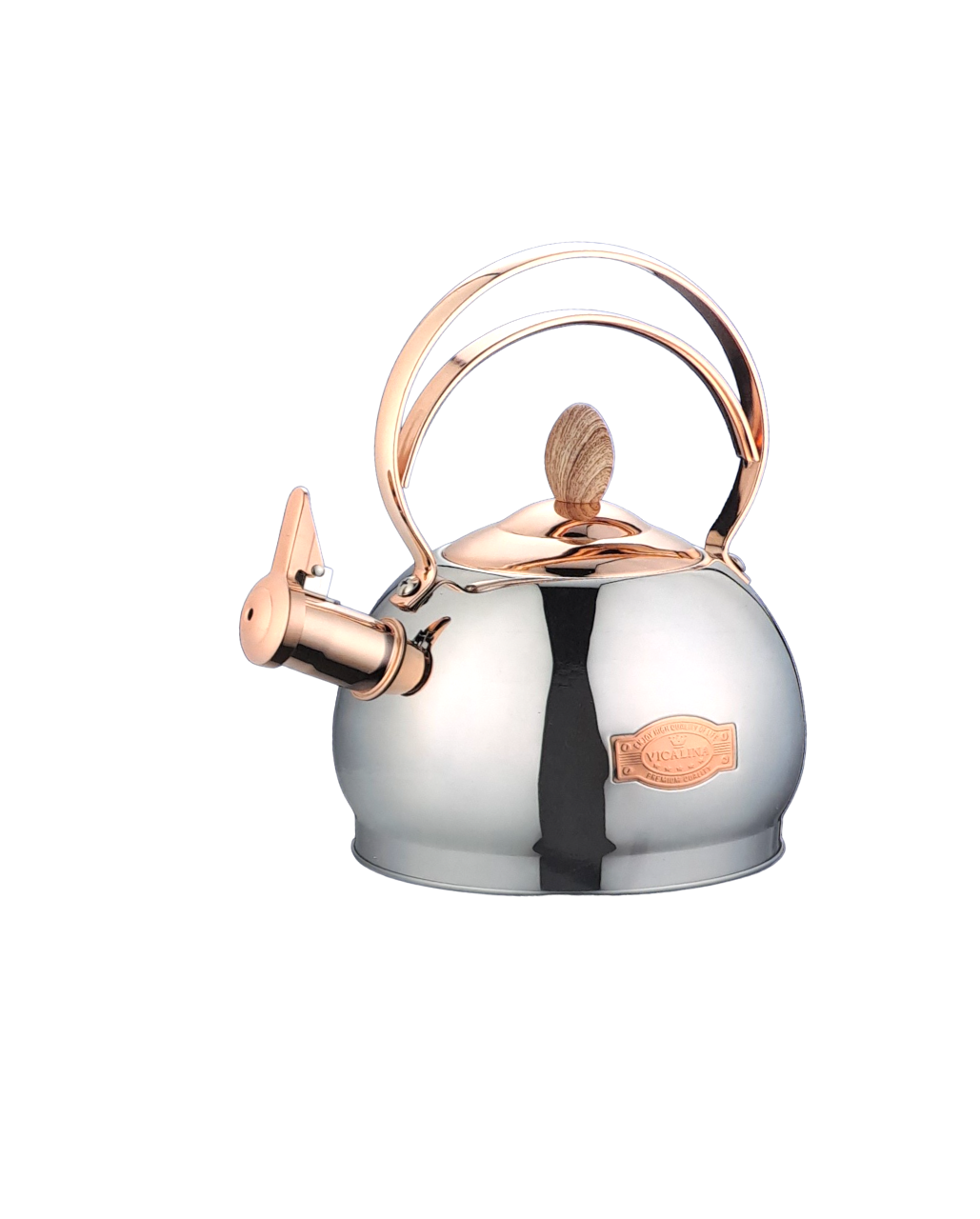 VICALINA S/ Steel Gourmet Whistling Stovetop Kettle 2.8 Liter Cut