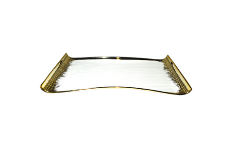 Rectangular Serving Plate with Gold Edge 31*18cm