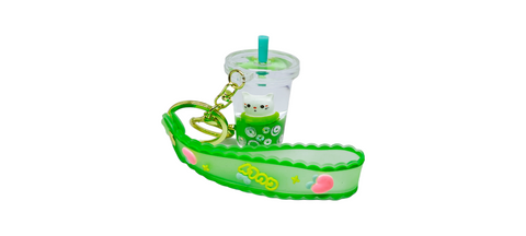 Cute Quicksand Floating Liquid Keychain for Girls/ Backpack Pendant Key Chain