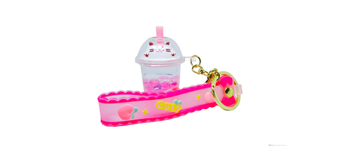 Cute Floating Liquid Keychain for Girls/ Backpack Pendant Key Chain