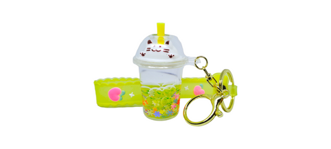 Cute Floating Liquid Keychain for Girls/ Backpack Pendant Key Chain