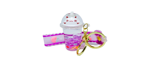 Cute Floating Liquid Keychain for Girls/ Backpack Pendant Key Chain