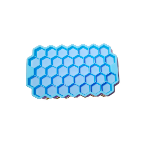 Silicone Honeycomb Shape Ice Tray  37 Cubes & Lid  20*12*2.3cm
