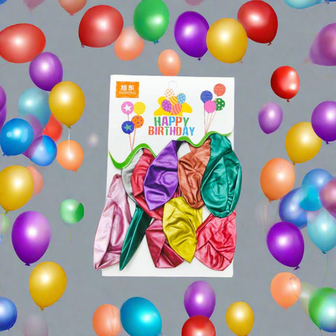 Metallic Party Balloons 10pcs