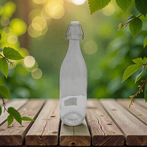 Glass Bottle with Flip Top  1lt