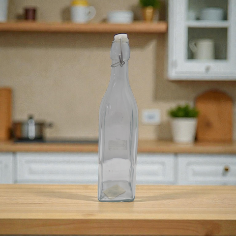 Glass Bottle with Flip Top  1lt