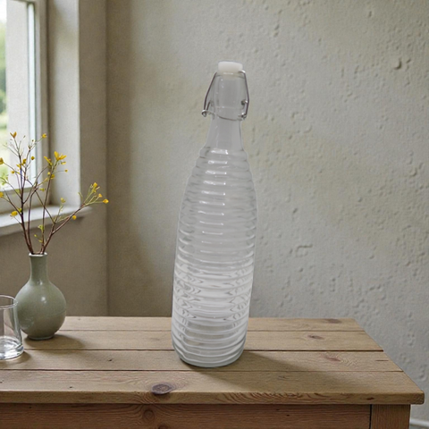 Glass Bottle with Flip Top  1lt