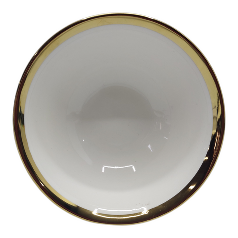 Gold Rimmed White Bowl 6" 15*15*6cm