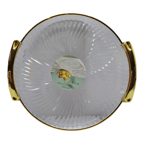 Plastic Three Piece Round Tray Set