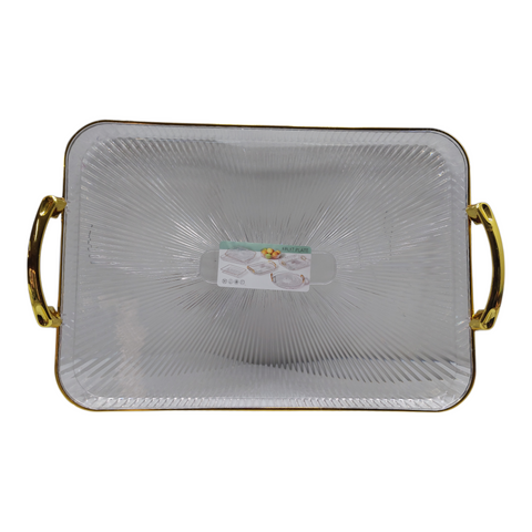 Plastic Three Piece Rectangular Tray Set