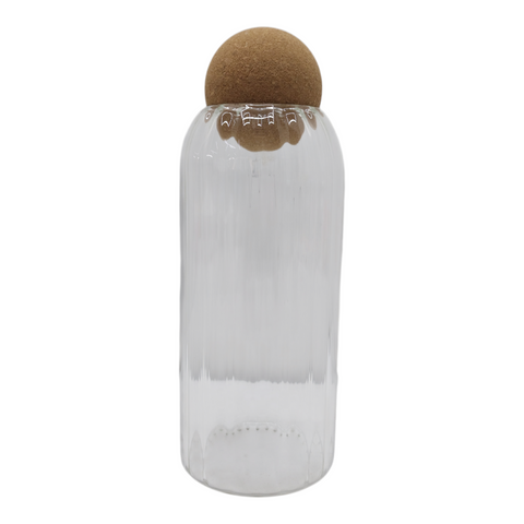 Glass Storage with Cork Screw Lid 950ml