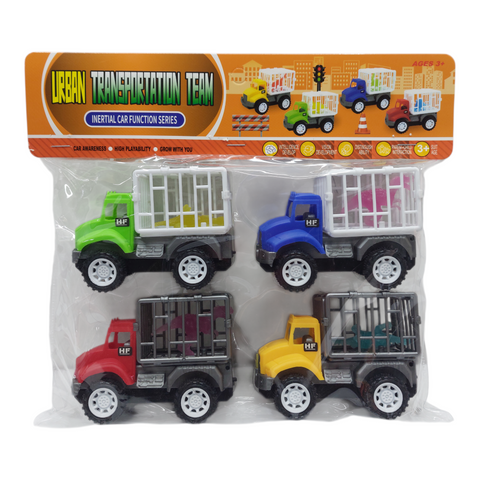Toy Truck 4 PC Urban Transportation Team