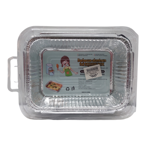 Aluminuim Foil Rectangular 22x15.7x5.2cm 10 Pack