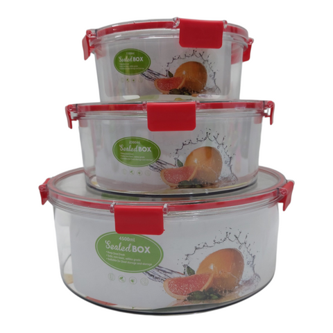 3 Piece Clip Lock Storage Container