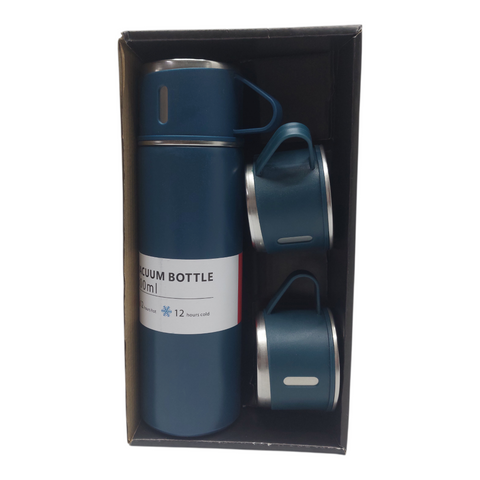 500ml S/Steel Double Wall Thermos Vacuum Flask & 180ml Cups
