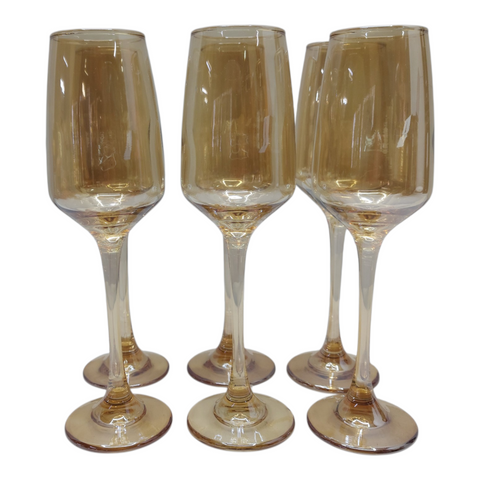 Metallic Color Wine Glass 6pcs set 230Ml