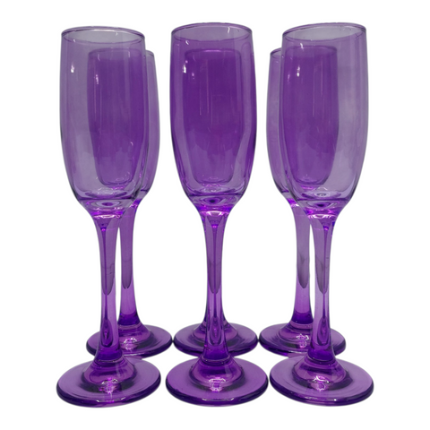 Elegant Champagne Glass 6 pcs Set