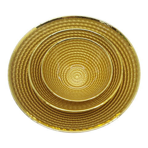 Glass Bowl Set 3PC with Gold Trimming