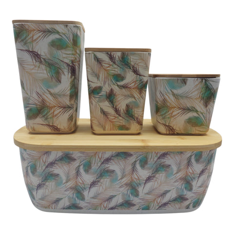 Bamboo Fibre Bread Box 4PC