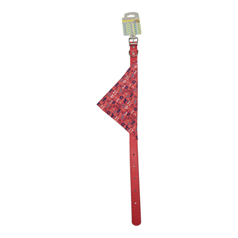 Pet Collar with attached Bandana