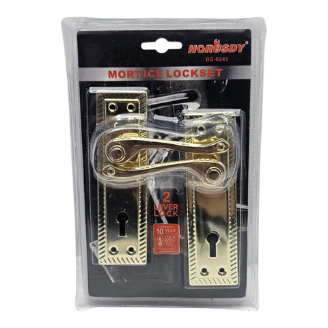 Hornsby mortice lockset packaging on a white background