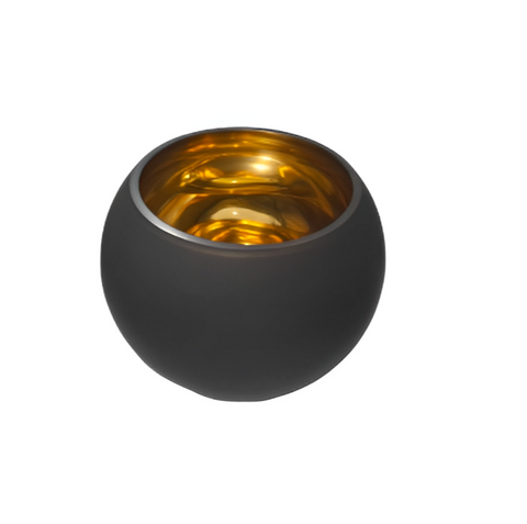 Matt Black/Gold Bubble Vase 20cm