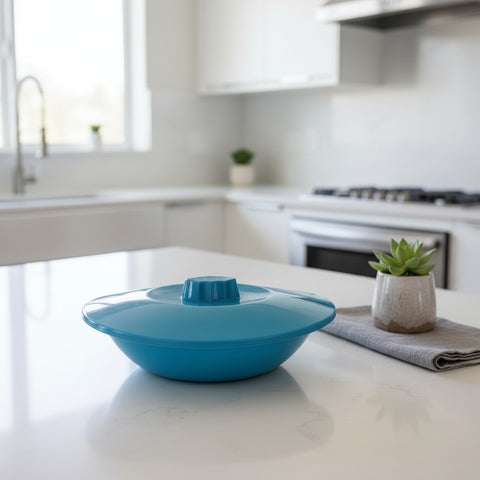 Blue bowl on a white background