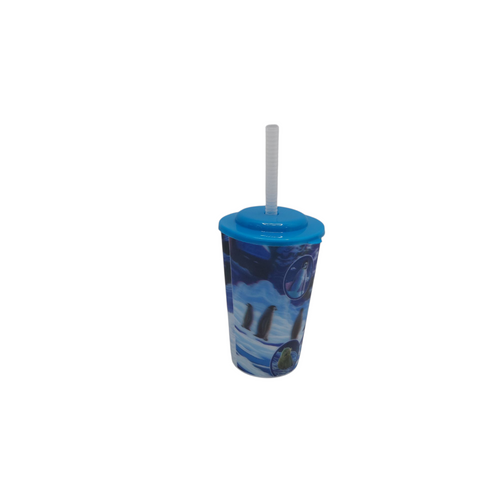 Plastic Cup & Straw 250ml