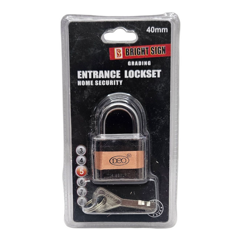 Lockset with keys in packaging labeled 'Bright Sign' on a white background