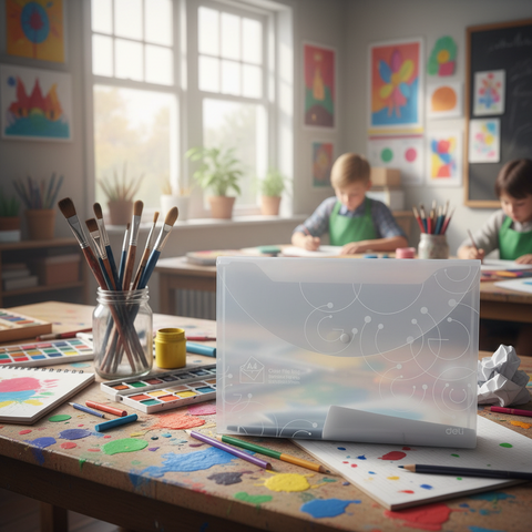 Deli Clear Carry Folder  A4   10 pcs