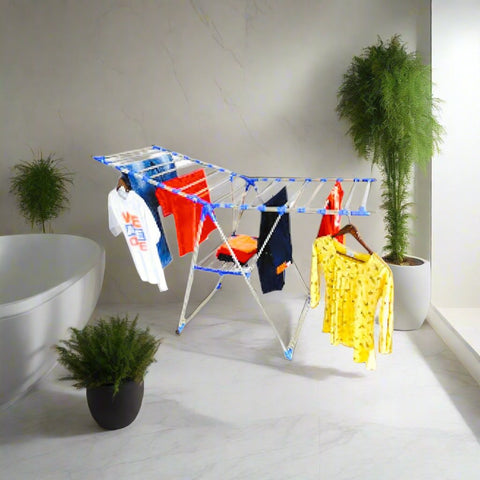 Compact Foldable Metal Drying Clothes Rack