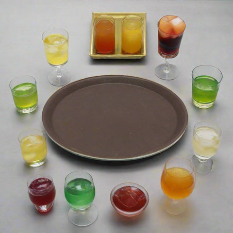 Bar Butler Black Non-Slip Round Tray