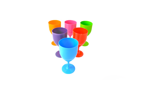 Otima Wine Cup 6pc Pack- Multi Colour