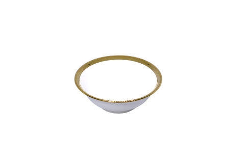 Gold Rimmed White Bowl 6" 15*15*6cm