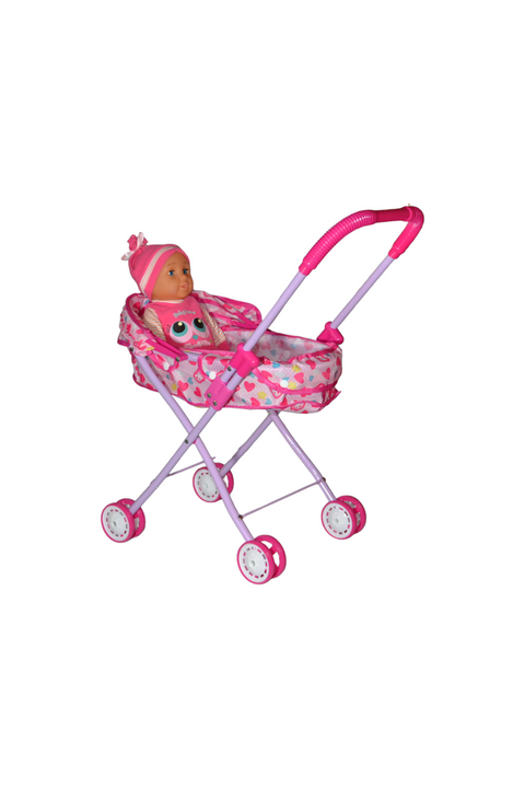 Baby Stroller with Doll 35cm x 18cm