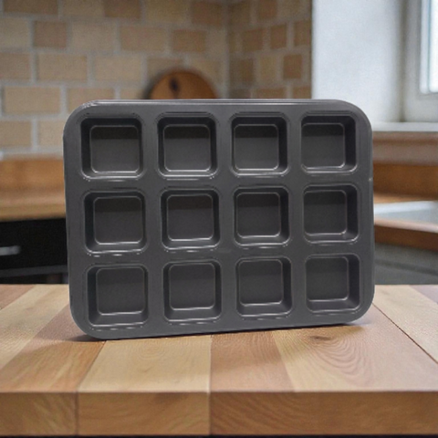 Square Cup Baking Tray – 12 Hole