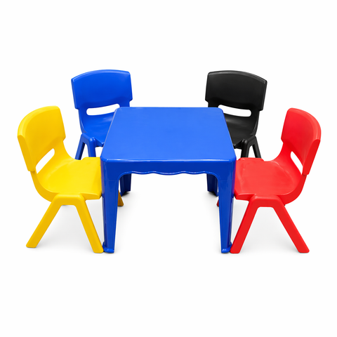 Kiddies Table & 4 Chairs + Free Disposable Table Cloth