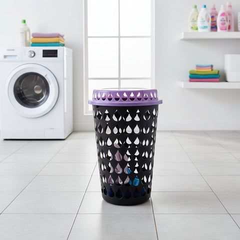 Olive Laundry Bin & Lid 42*58cm