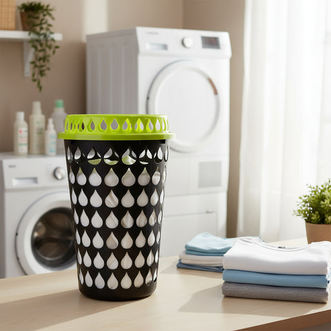Olive Laundry Bin & Lid 42*58cm