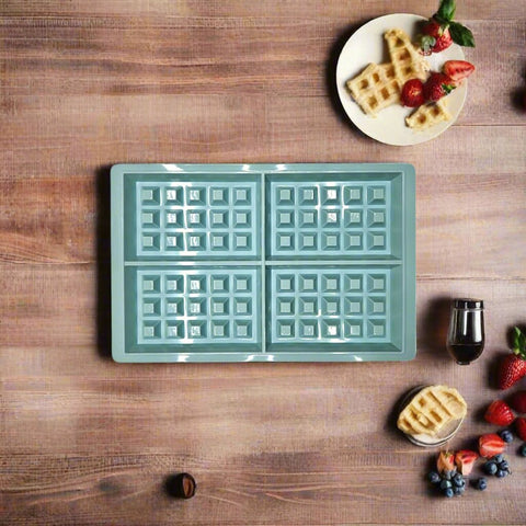 Blue Silicone Waffle Mould 18cm