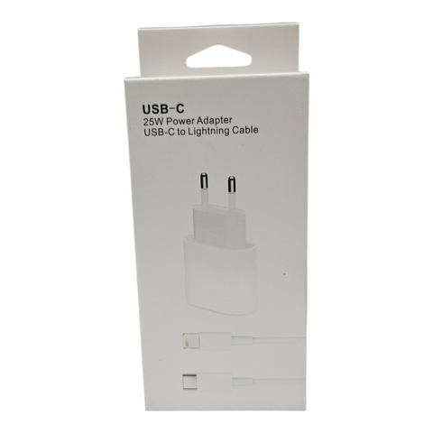 USB-C 25W Power Adapter to Lighting Cable