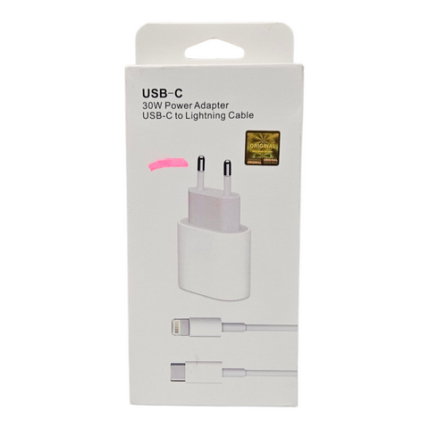 USB-C 30W Power Adapter to lighting cable