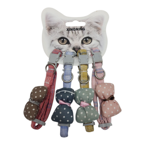 Pet Collar Set of 4 with Bow Detail PC 325