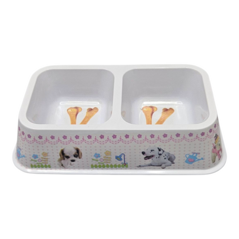 Double Food and Water Pet  Feeding BOWL FB211