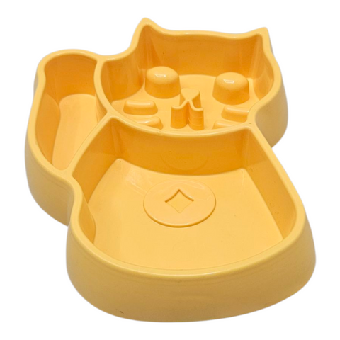 Cat Shaped Slow Feeder Pet Bowl FB218