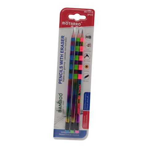 Multi Color Pencils HB 3pcs
