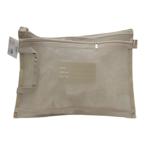 Stationery Storage  Mesh Zipper Bag A4