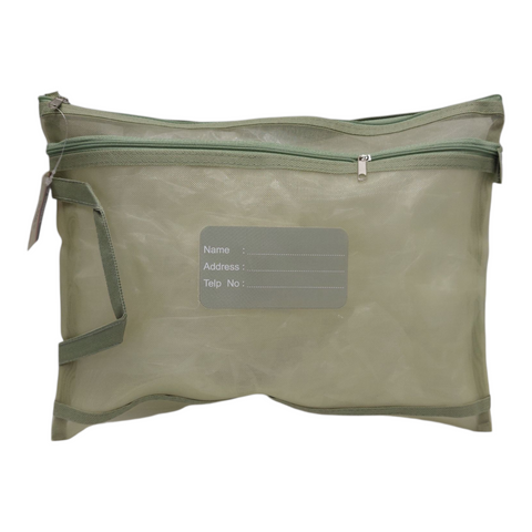 Stationery Storage  Mesh Zipper Bag A4
