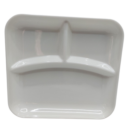 Melamine Rectangular Platter 3 Division  21*23*3cm